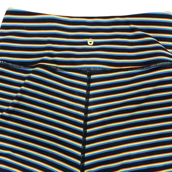 Spiritual Gangster Essential Rainbow Striped High-Waisted Sculpt Leggings XS ** - Picture 6 of 9